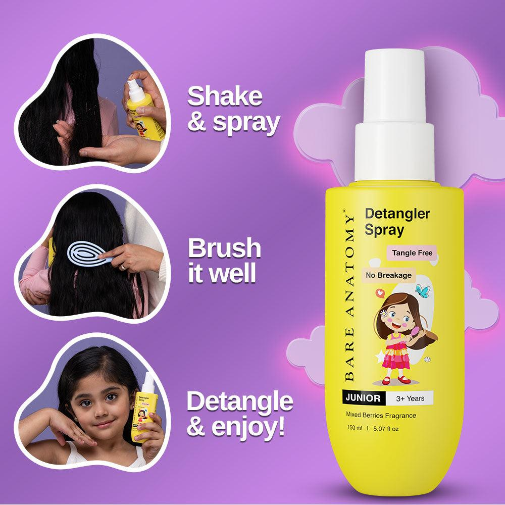 Bare Anatomy Junior Detangler Spray for 3+ Years