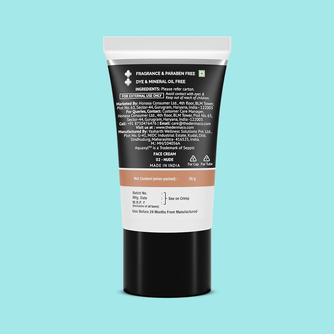 Derma Co 2% Niacinamide Hydrating BB Cream with 1% Hyaluronic Acid Complex & Aquaxyl - 30g