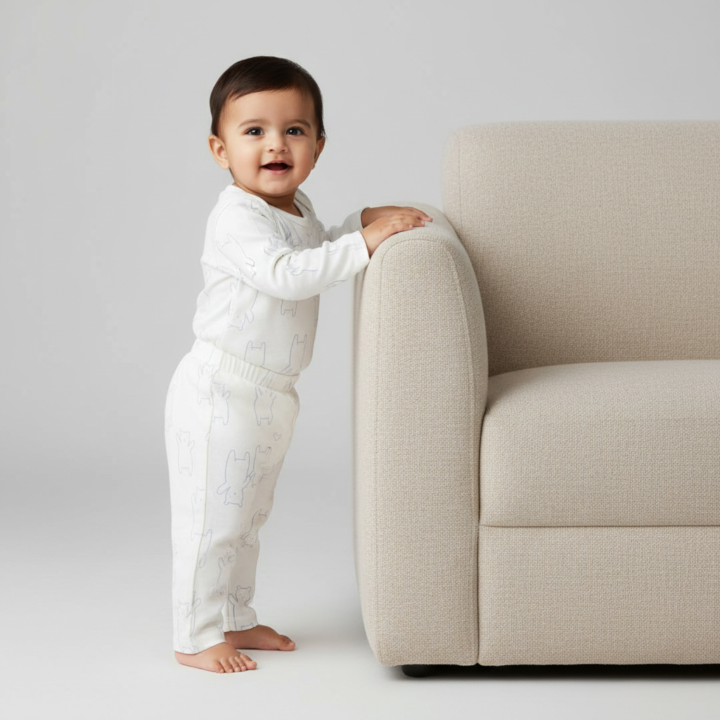 Urbanrac Cotton Onesies and Pant Set for Babies - Sleepwear - Bear Print