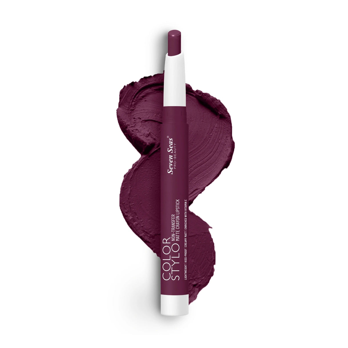Seven Seas Deep Purple-11 Color Stylo Crayon Lipstick