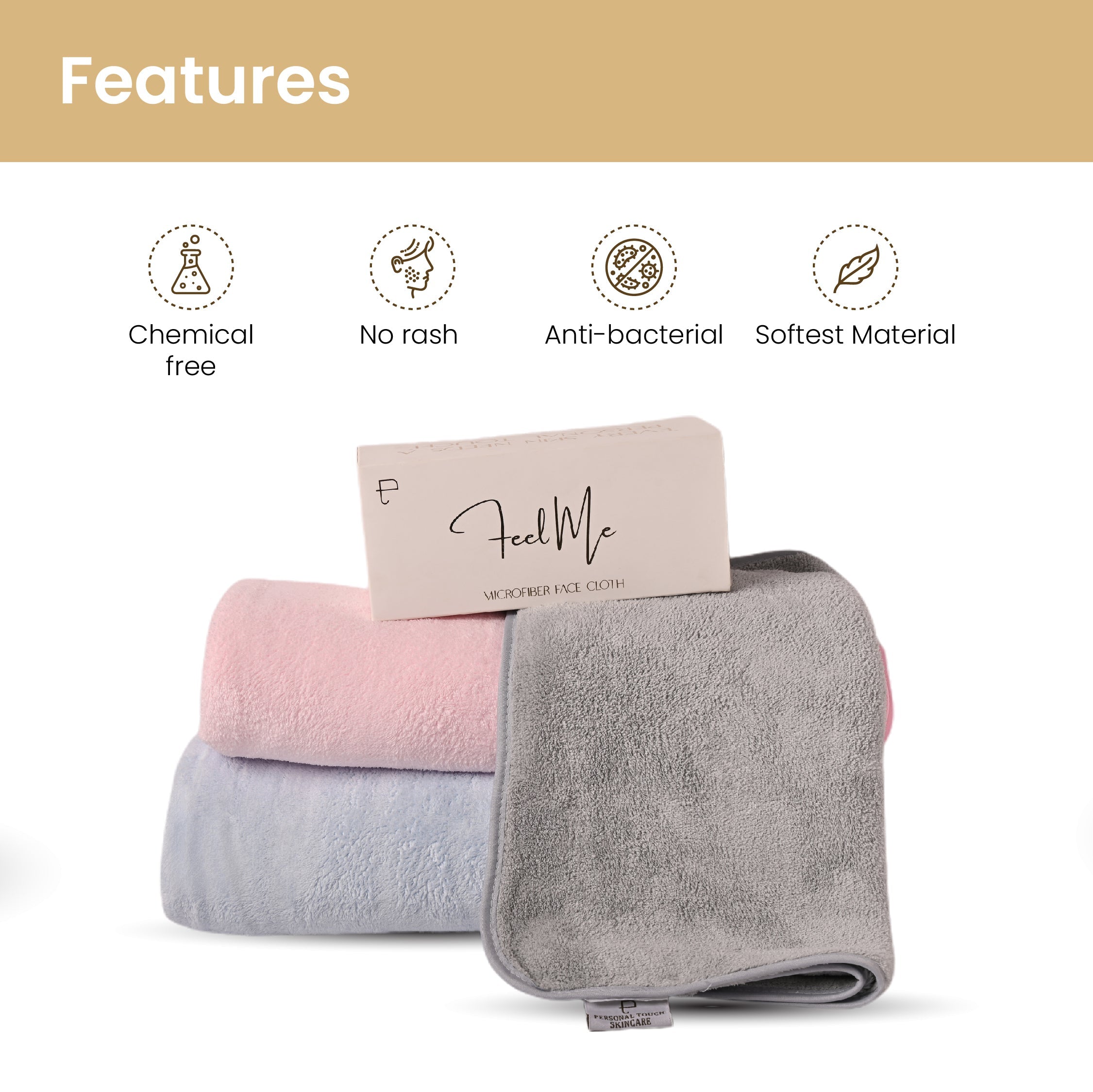 Personal Touch Feel Me Microfiber Bath Towel - White