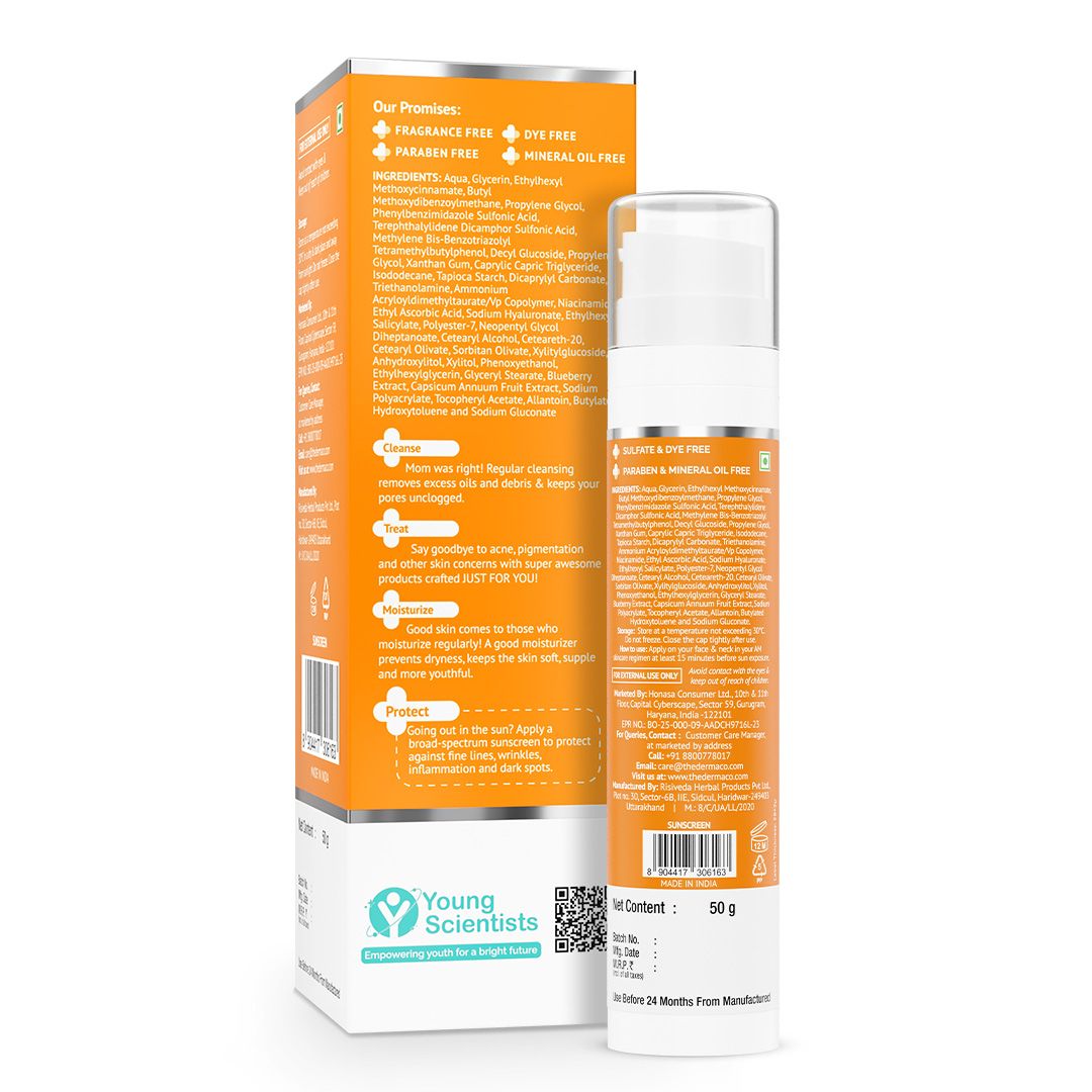 Derma Co C-Cinamide Radiance Sunscreen Aqua Gel SPF 50 PA++++