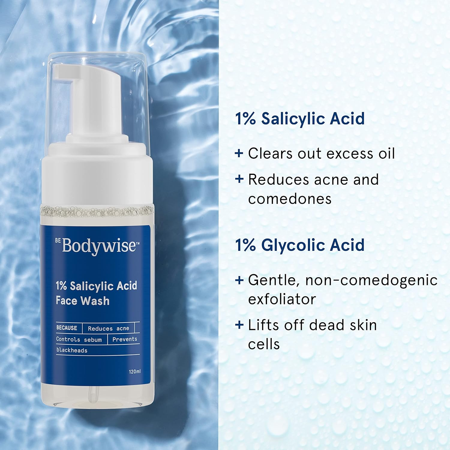 Be Bodywise 1% Salicylic Acid Face Wash (Foam-Based)