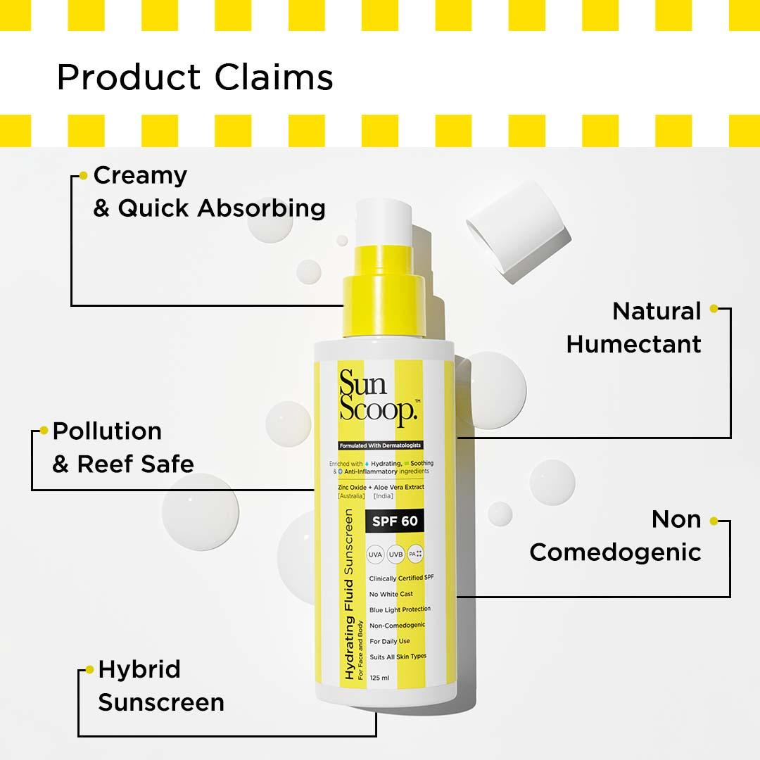 Sunscoop Hydrating Fluid Sunscreen SPF 60 PA++++ (125ml)