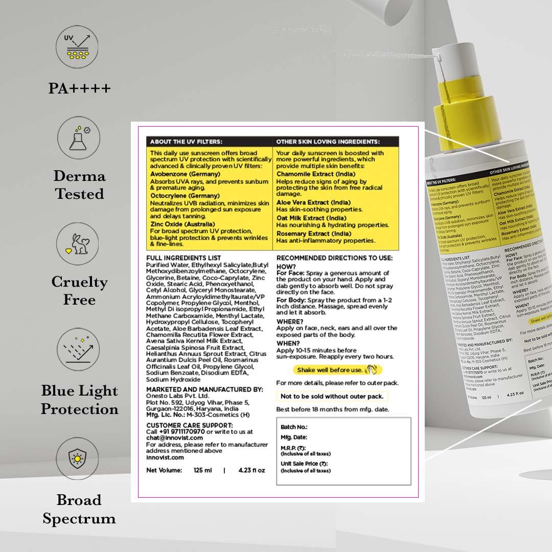 Sunscoop Hydrating Fluid Sunscreen SPF 60 PA++++ (125ml)