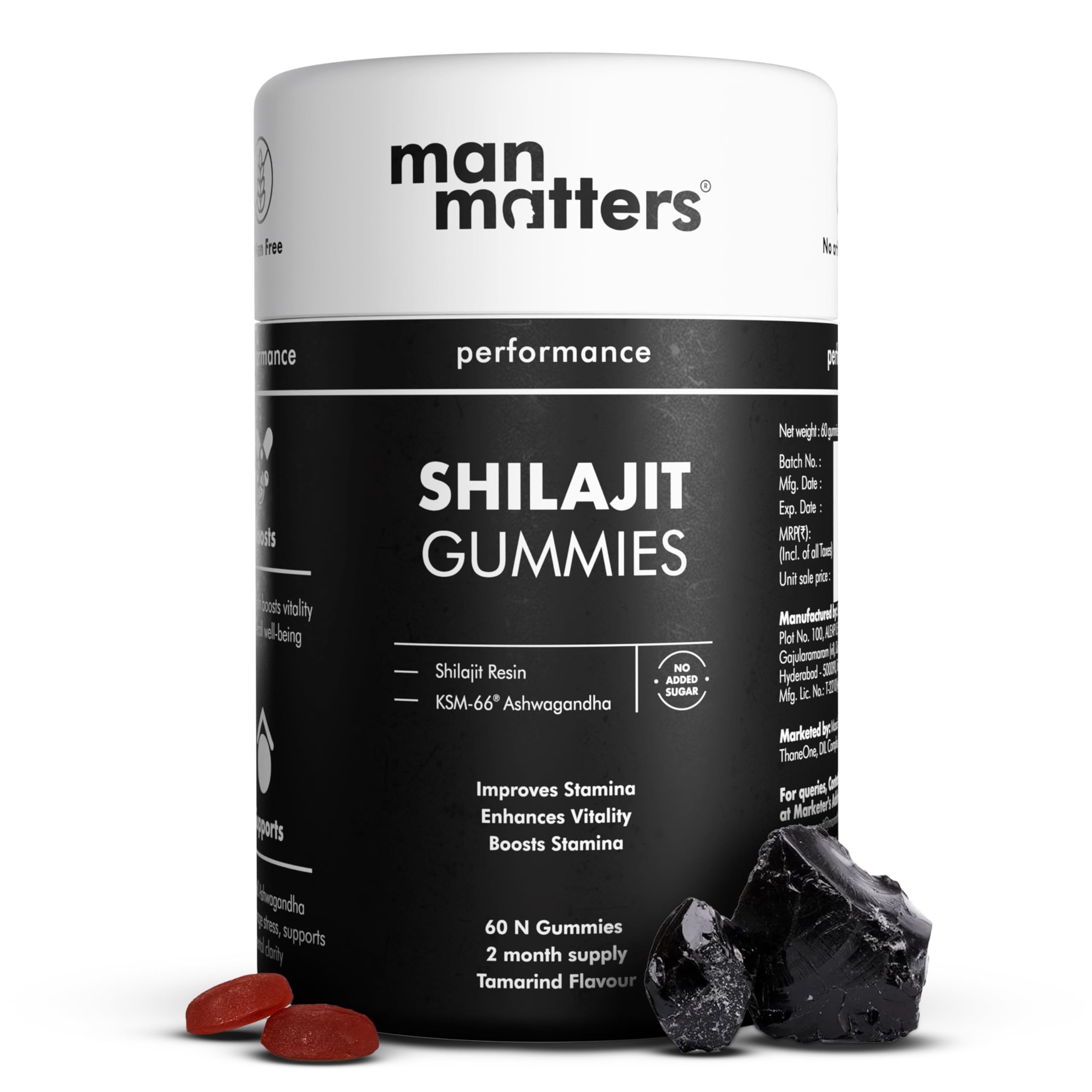 Man Matters Shilajit Gummies (60N - 1 Month Pack)