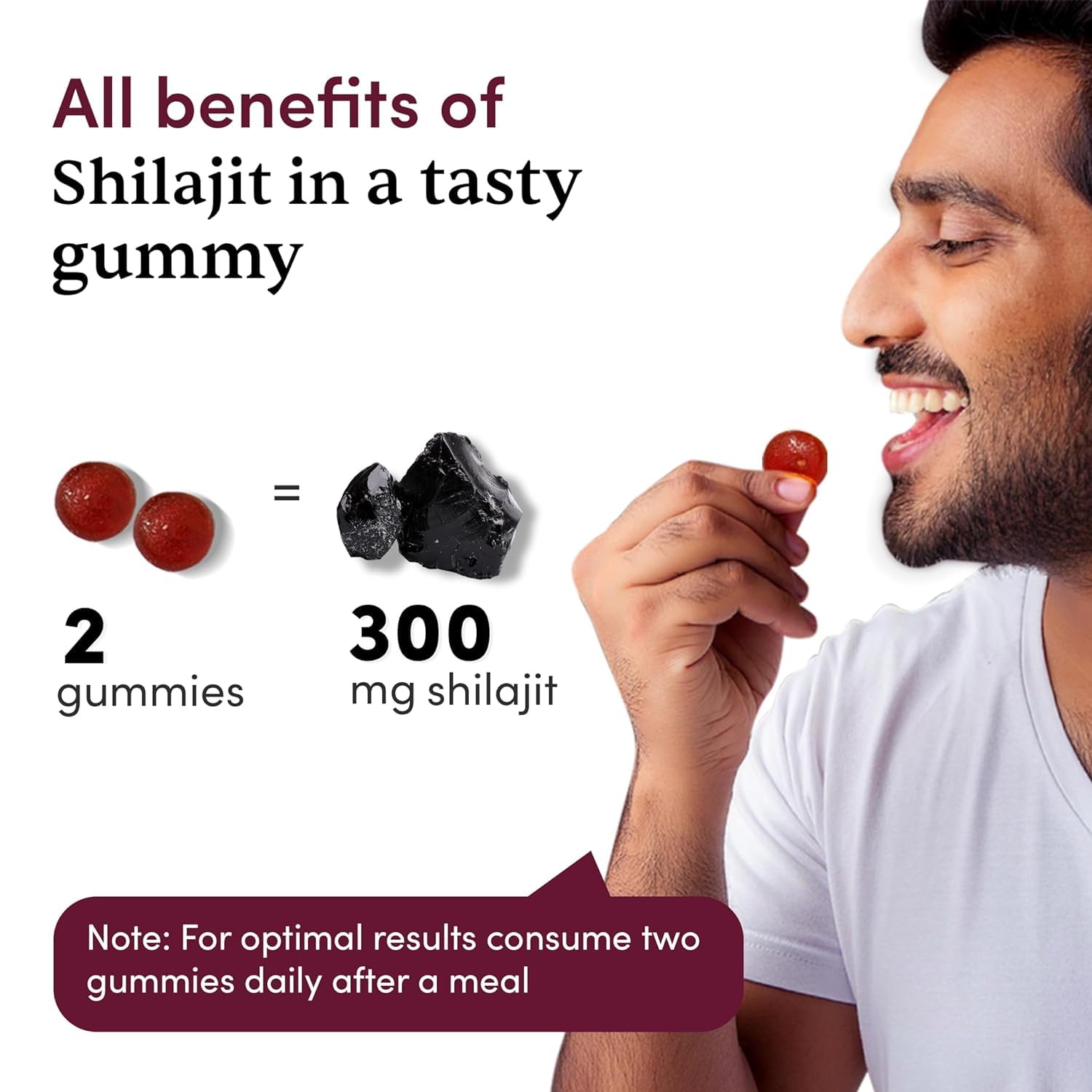 Man Matters Shilajit Gummies (60N - 1 Month Pack)