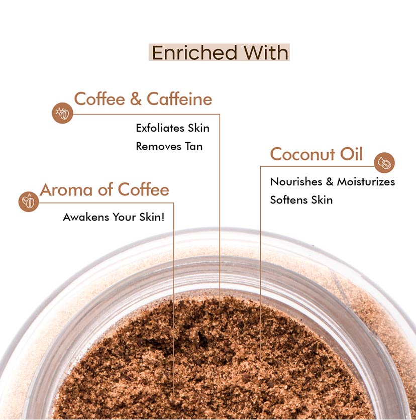 mCaffeine Coffee Body Scrub With Coconut - 55g