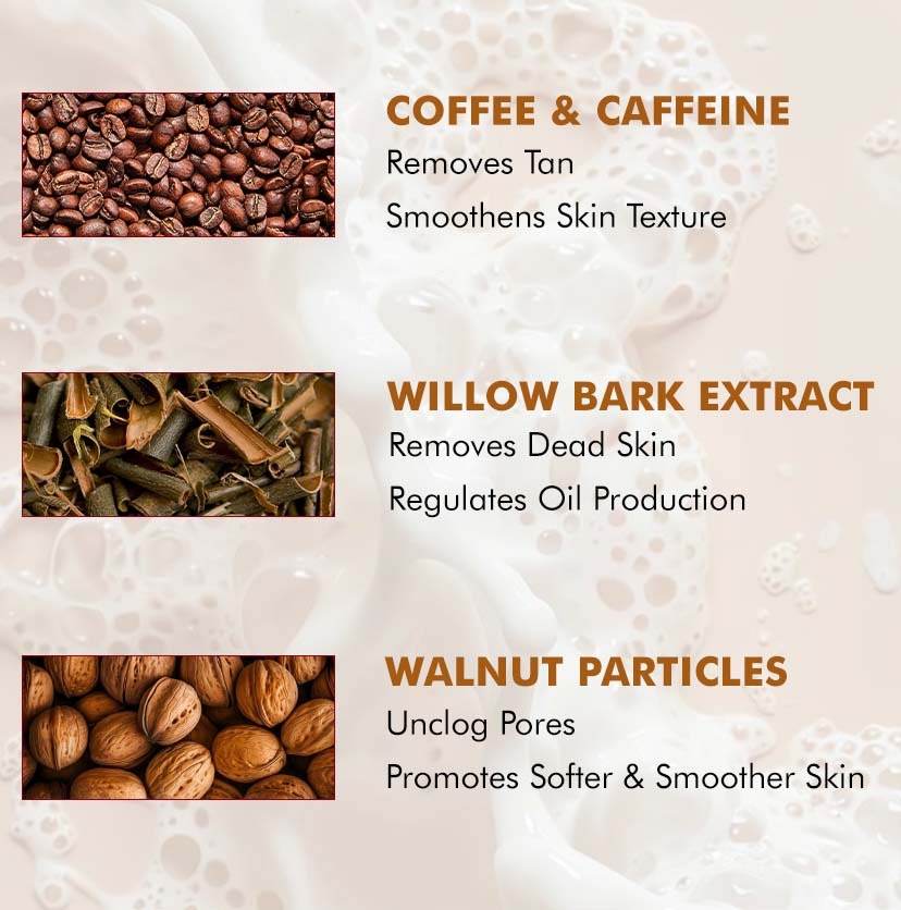 mCaffeine Caramel Crunch Exfoliating Soap (Pack of 3)