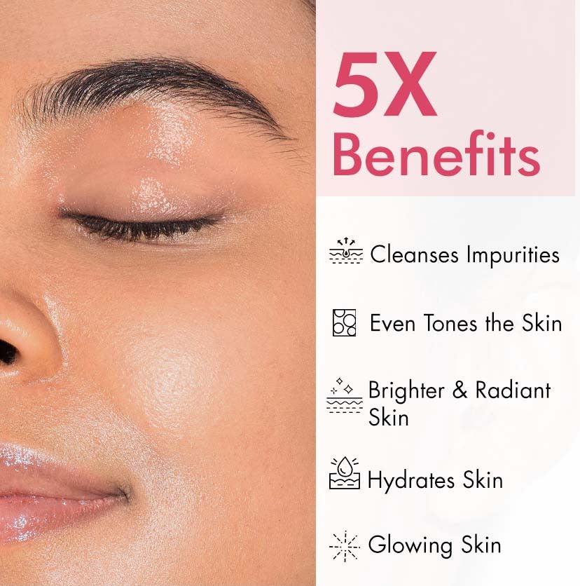 mCaffeine Clear Glow 1% Kojic Acid Daily Brightening Face Wash - 100ml