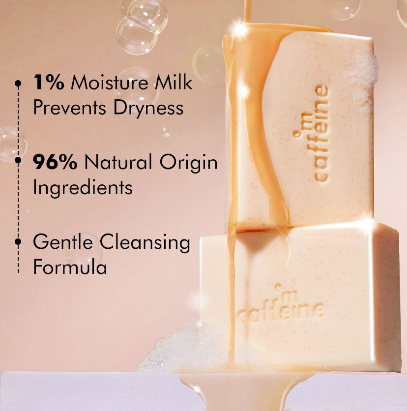mCaffeine Caramel Crunch Exfoliating Soap (Pack of 3)