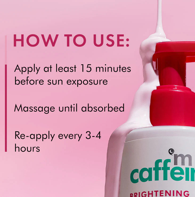 mCaffeine Brightening Raspberry Spf 50 Pa+++ Body Sunscreen Lotion - 200ml