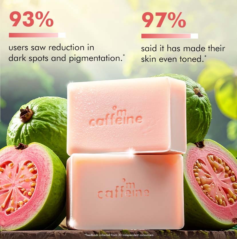 mCaffeine Guava Fizz De-Tan Soap (Pack of 3)