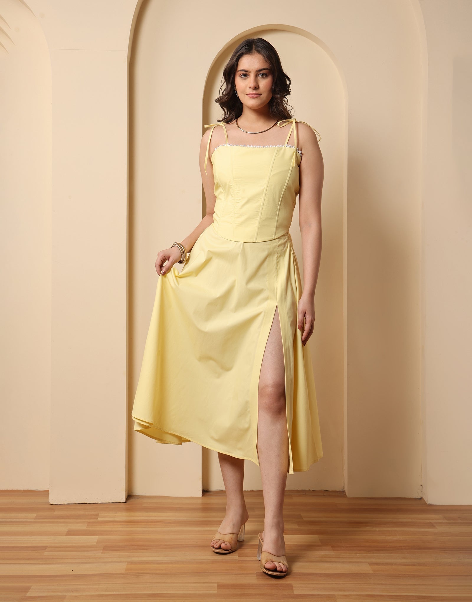 Studio OJS Luna Co-ord-set - Pastel Yellow