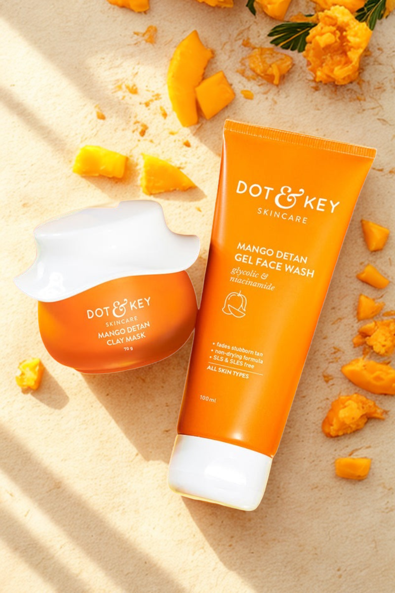 Dot & Key Mango detan face wash + detan clay mask