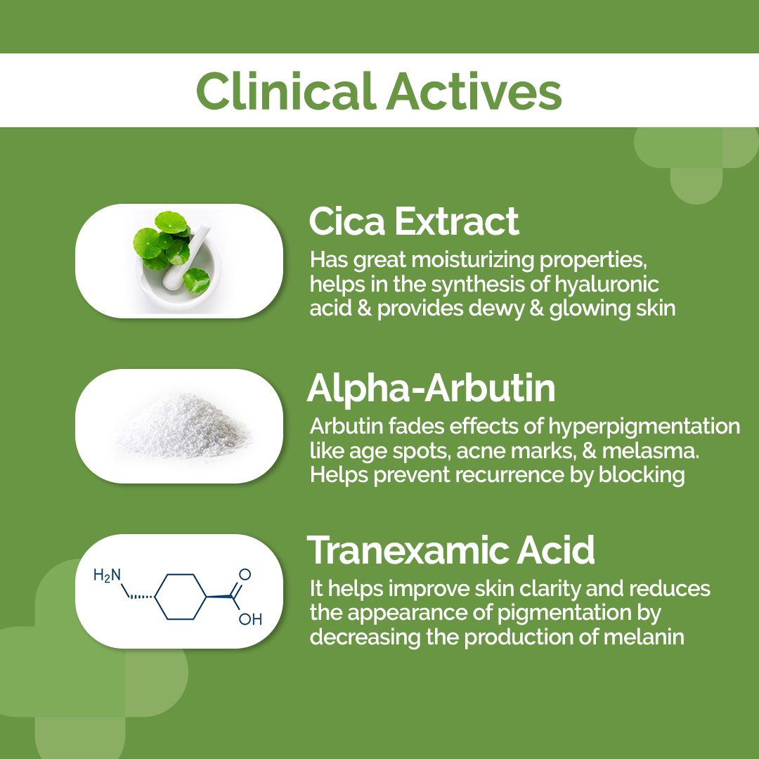 Derma Co 5% Cica-Glow Daily Face Moisturizer with Alpha Arbutin & Tranexamic Acid - 50g