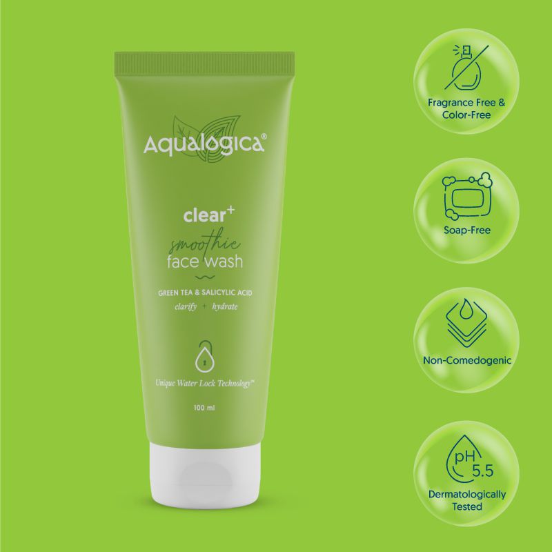 Aqualogica Clear+ Smoothie Face Wash - 100ml