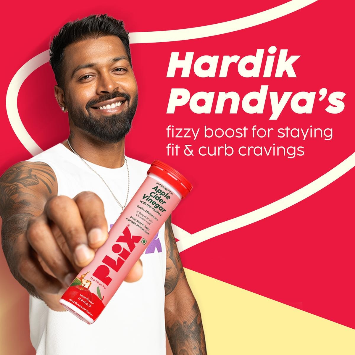 Plix ACV Effervescent Tablets - 15 (Orange Squeeze, Pack of 4)