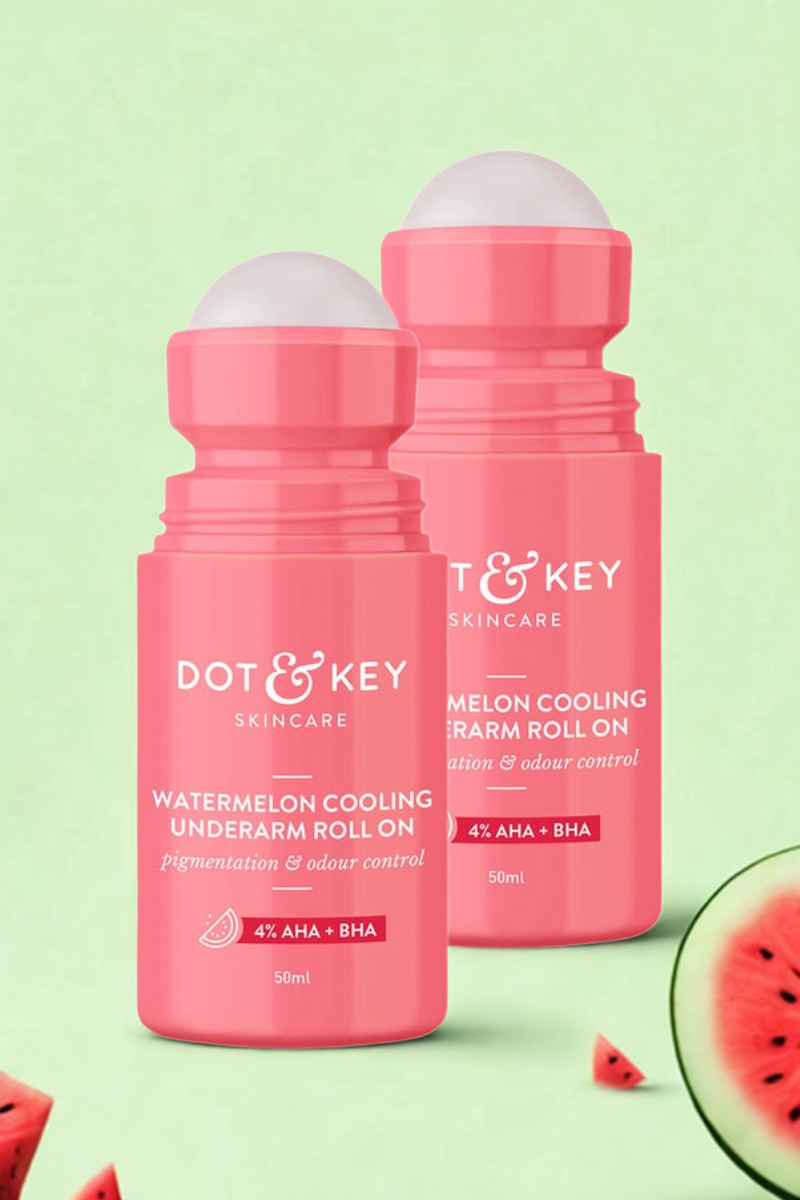 Dot & Key Watermelon cooling underarm roll on, pack of 2