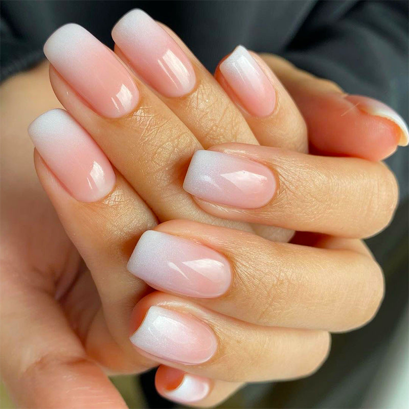 Gush Beauty Pink Ombre- Medium Almond - Nailed It Reusable Luxury Press On Nails With Application Kit