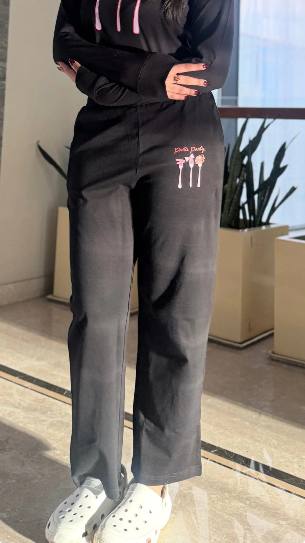 Sugnaa Pasta Party Black Pajama