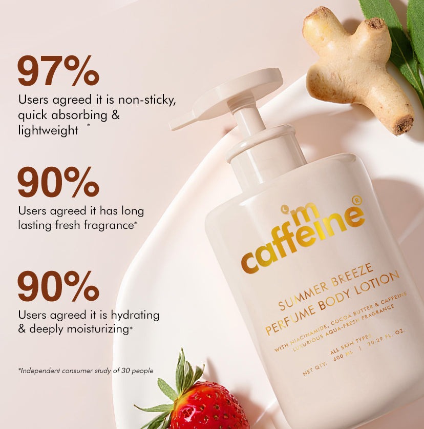 mCaffeine Summer Breeze Perfume Body Lotion - 600ml