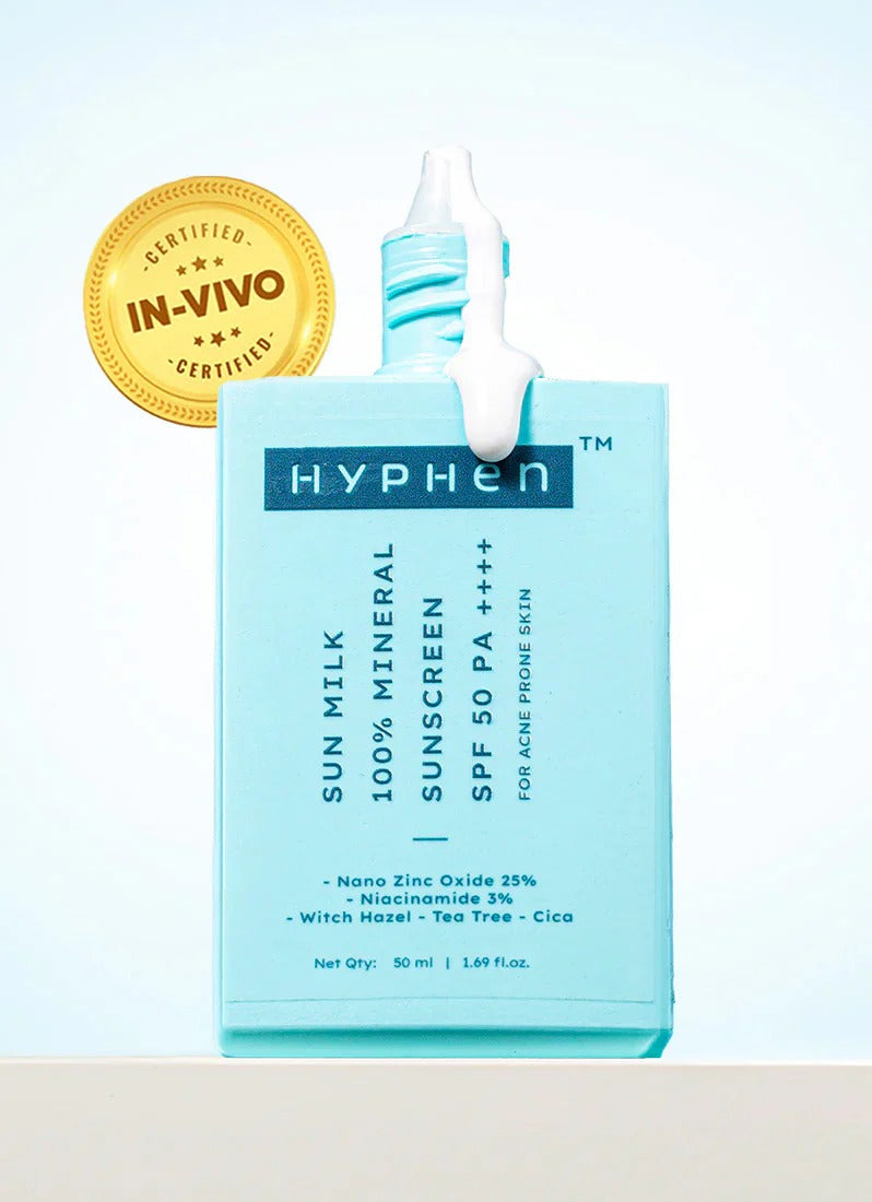Hyphen Sun Milk 100% Mineral Sunscreen Spf 50 Pa++++