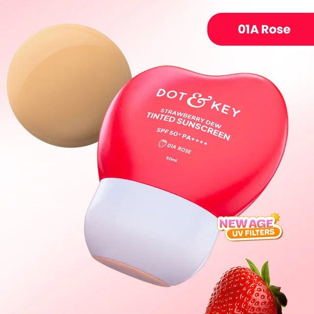 Dot & Key Strawberry Dew Tinted Sunscreen, In-Vivo Tested SPF 50+ PA++++