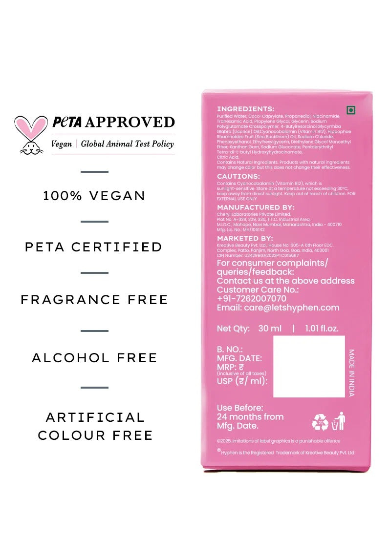 Hyphen Dual Phase De-pigmentation Serum (4% Tranexamic Acid) - 30ml