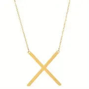 Salty Chic Alphabet Golden Necklace