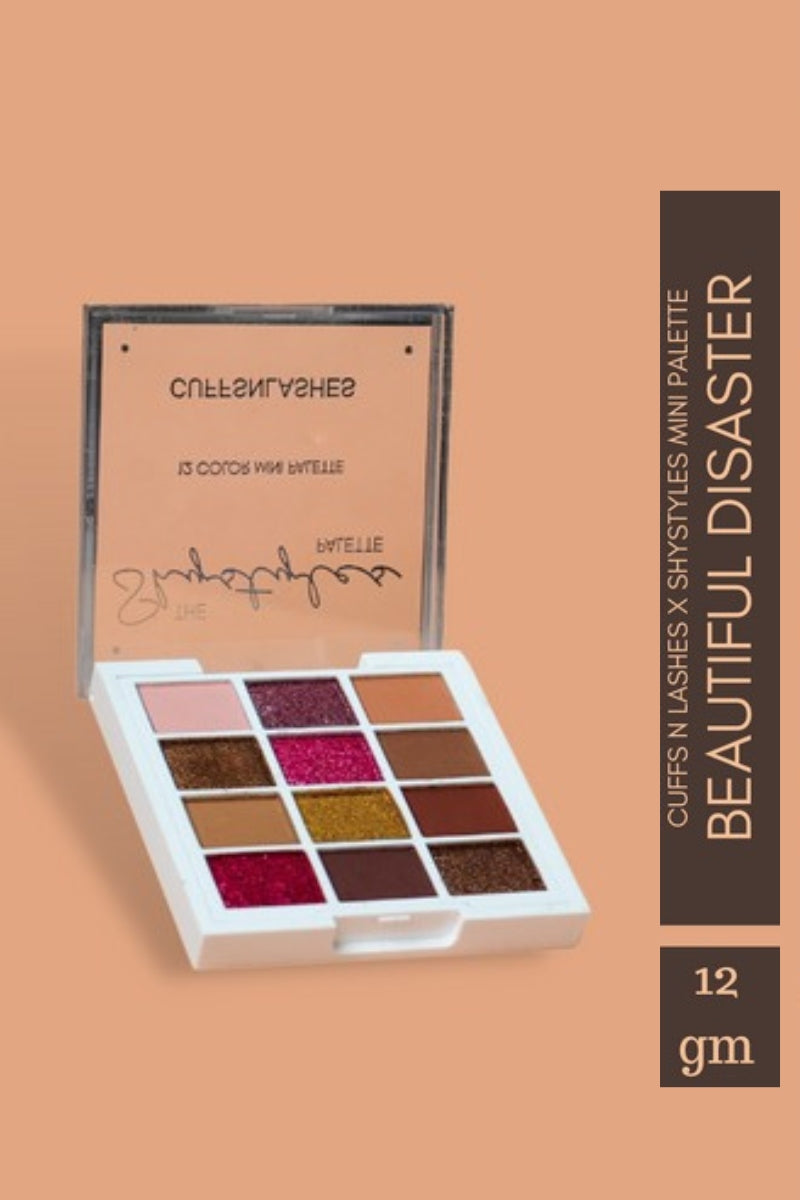 Cuffs N Lashes Beautiful Disaster - ShyStyles 12 Color Mini Palette