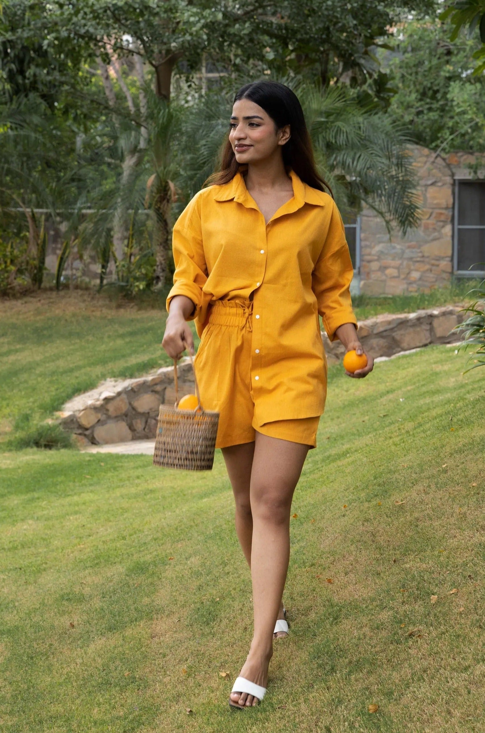 Sugnaa Oversized Cotton Shirt & Shorts