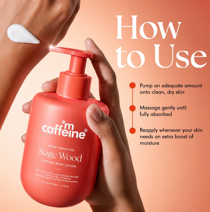 mCaffeine Sage Wood Serum Perfume Body Lotion - 275ml