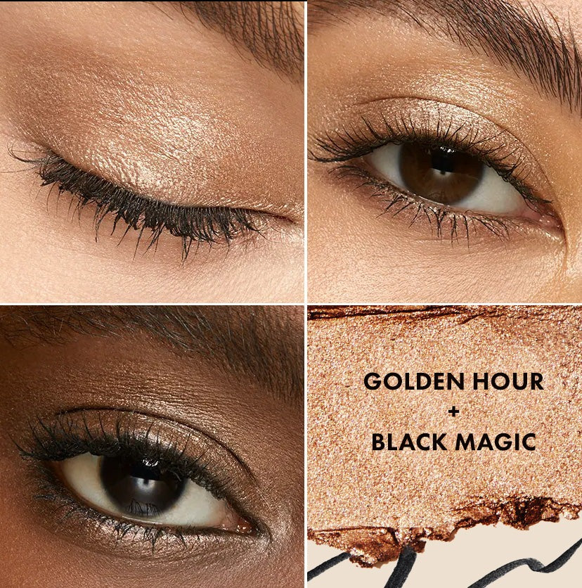 mCaffeine Duo-Verse 2-In-1 Kajal + Eyeshadow - Golden Hour & Black Magic