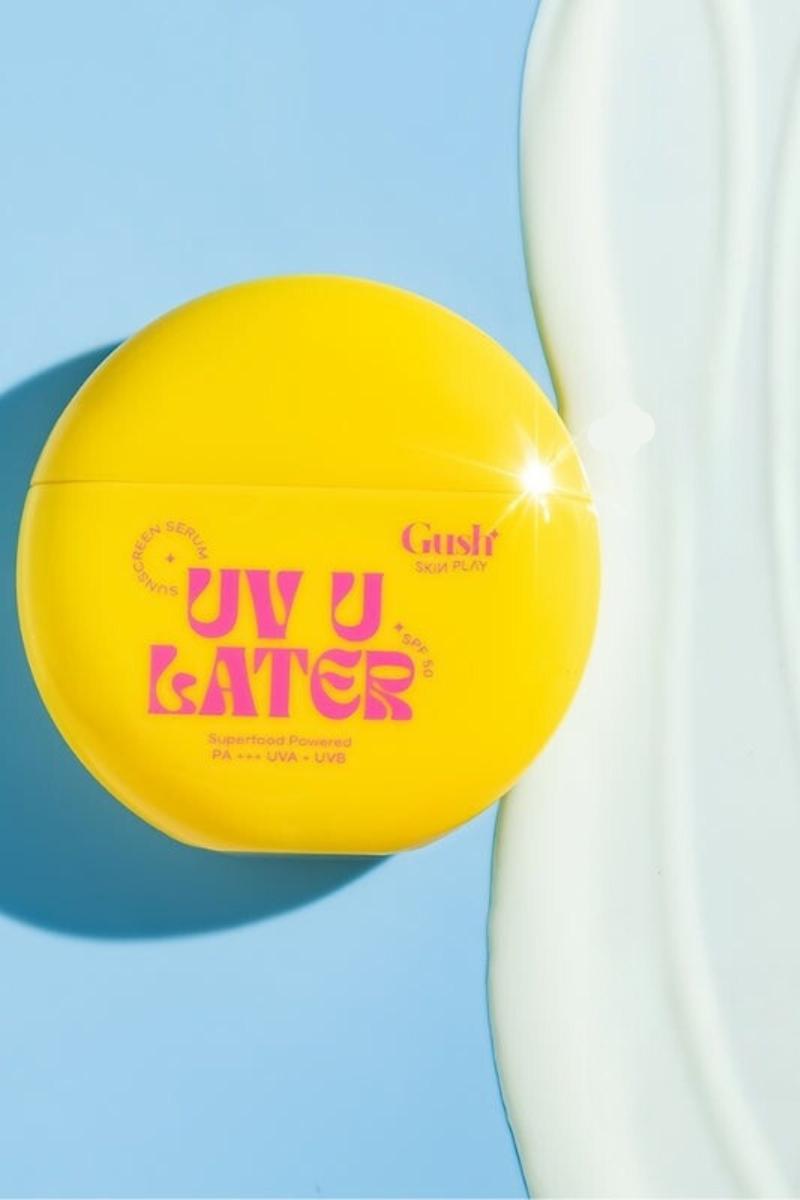 Gush Beauty UV U Later SPF 50 Sunscreen Serum PA +++UVA + UVB | 3 in 1 Serum, Moisturiser and Sunscreen