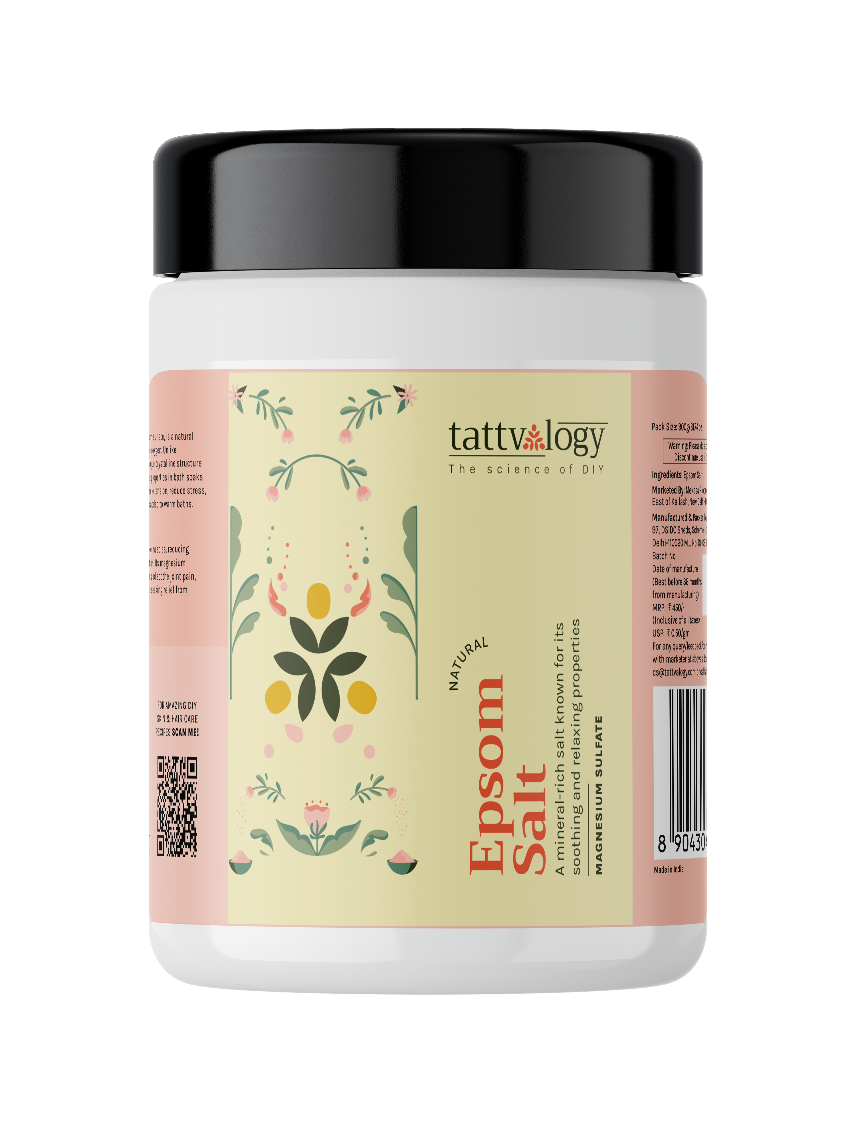 Tattvalogy Epsom Salt / Magnesium Sulphate - 1kg