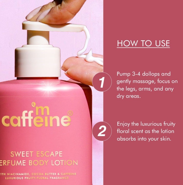 mCaffeine De-Tan Body Wash + Perfume Body Lotion + De-Tan Body Scrub (combo)