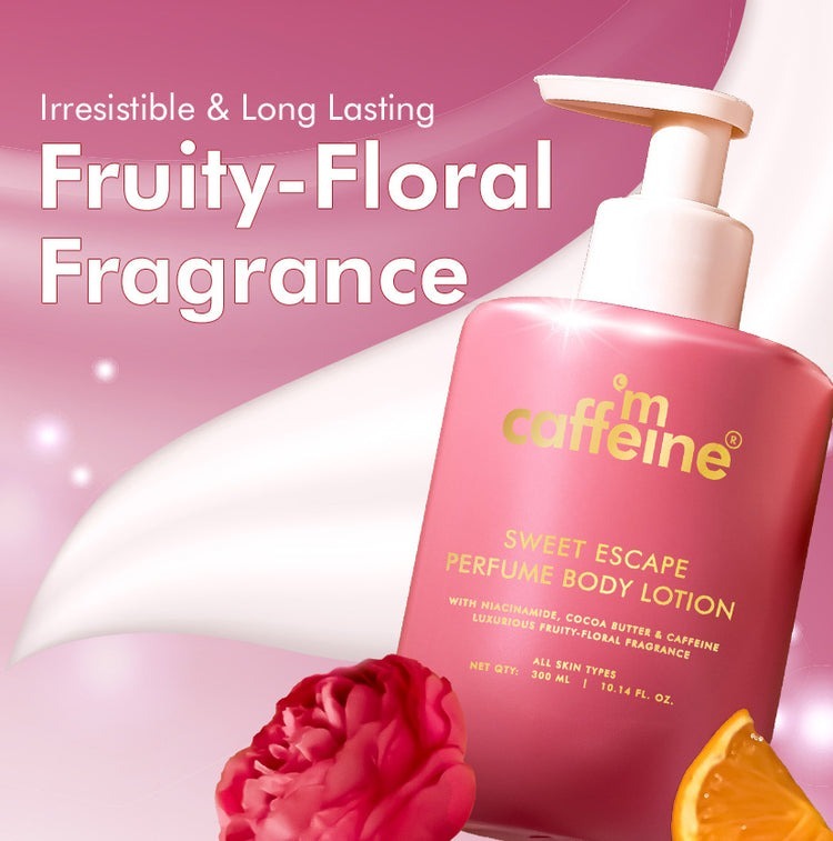 mCaffeine De-Tan Body Wash + Perfume Body Lotion + De-Tan Body Scrub (combo)