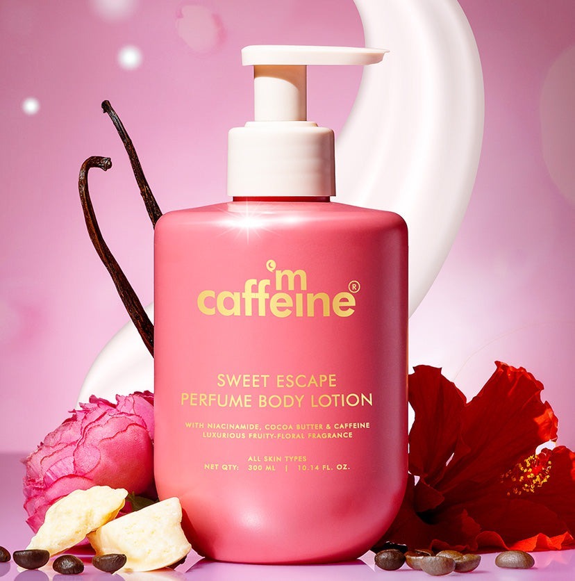mCaffeine De-Tan Body Wash + Perfume Body Lotion + De-Tan Body Scrub (combo)