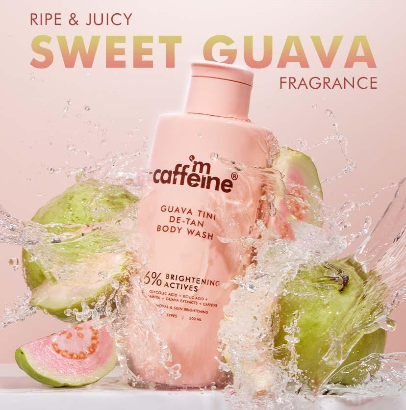 mCaffeine De-Tan Body Wash + Perfume Body Lotion + De-Tan Body Scrub (combo)