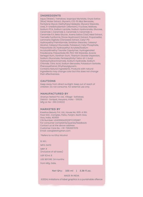 Hyphen Hydrating Ceramide Milky Toner Essence