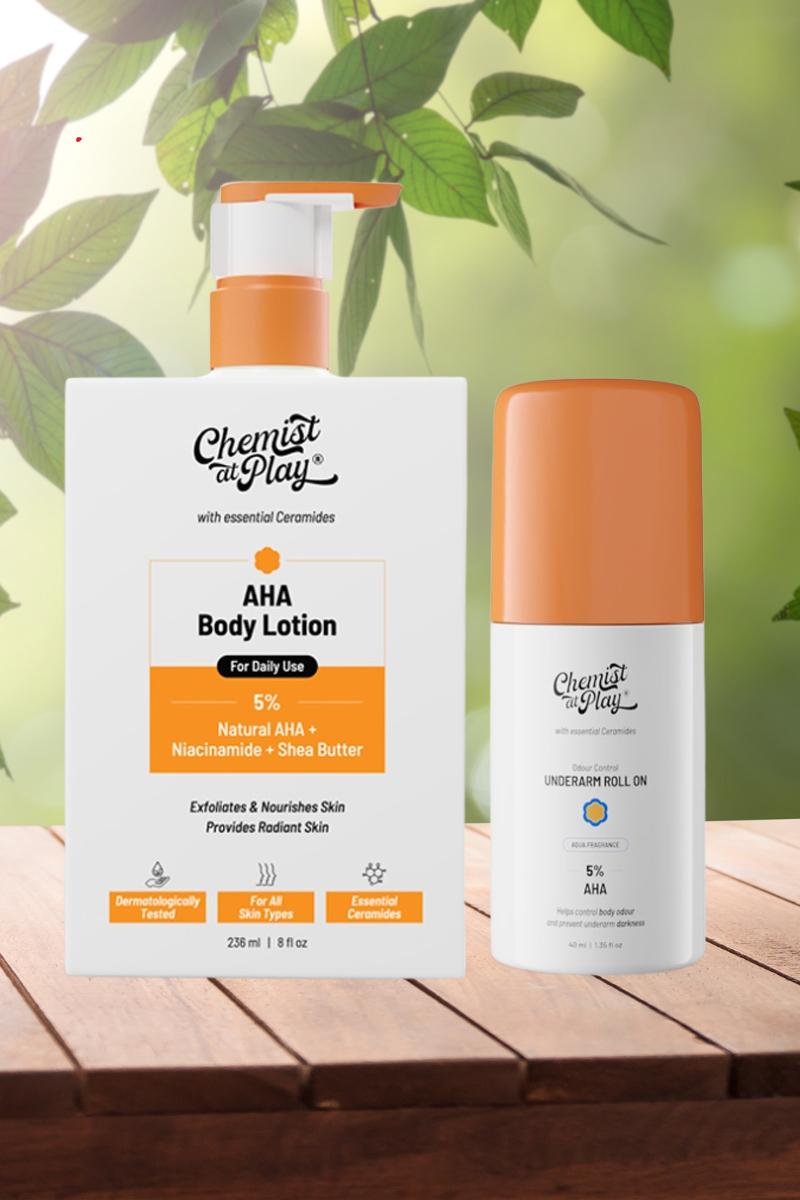 Chemist at Play Niacinamide Body Lotion & Roll On 5% AHA