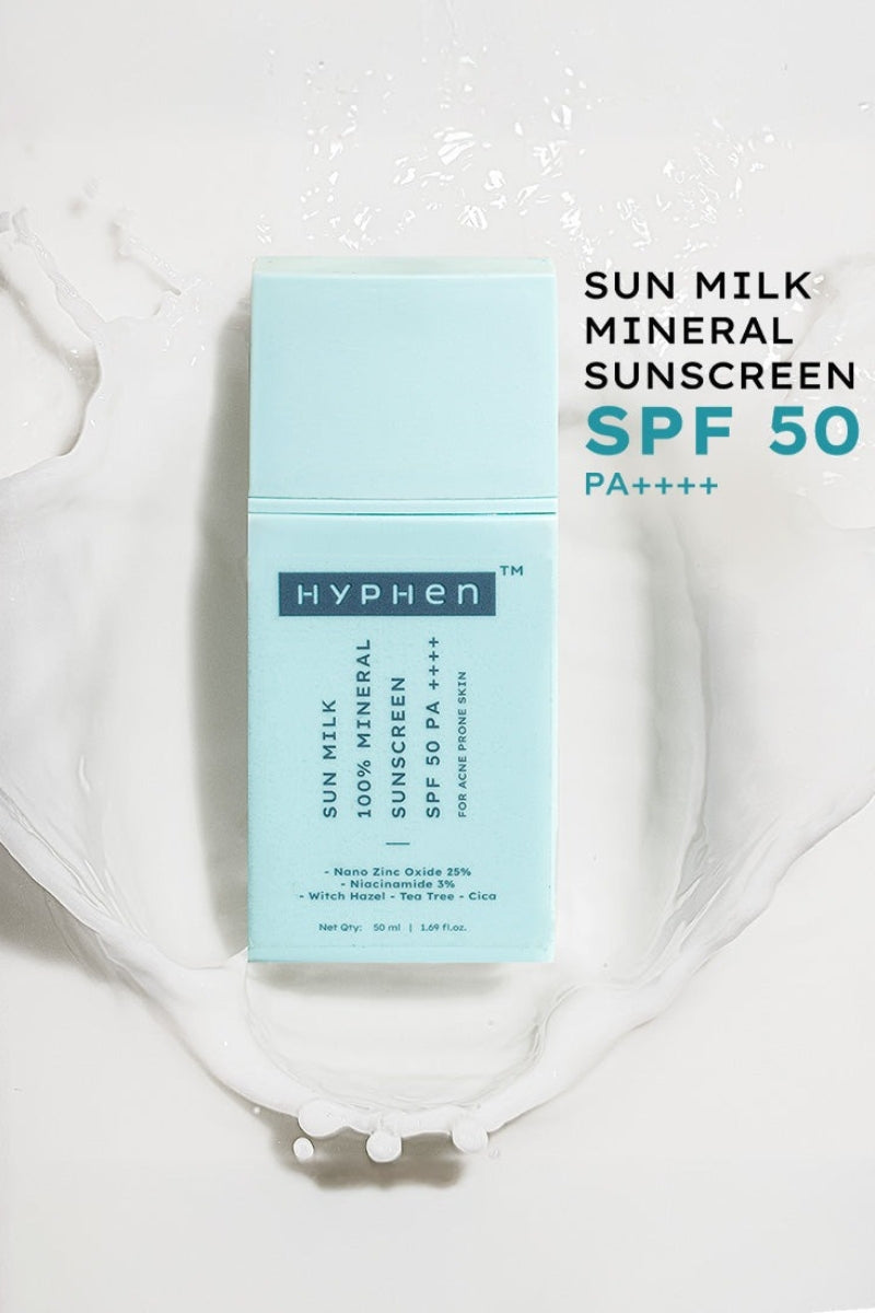 Hyphen Sun Milk 100% Mineral Sunscreen Spf 50 Pa++++