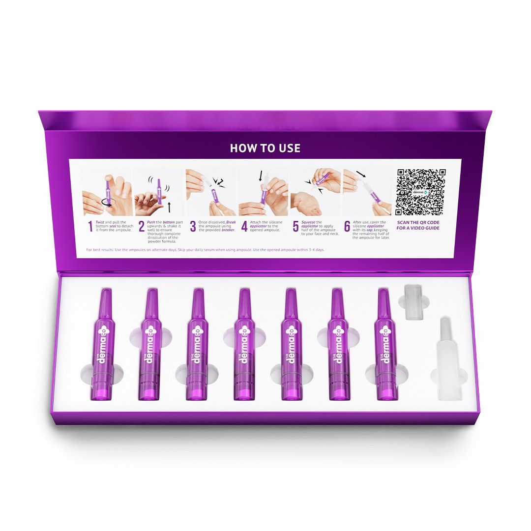 Derma Co 5% Glycolic + 2% Kojic Pigmentation Corrector Ampoule Kit - 14ml