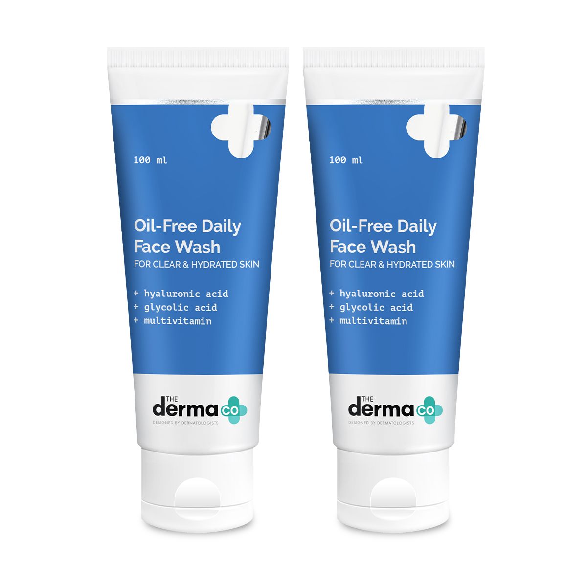 Derma Co Oil-Free Daily Face Wash With Hyaluronic Acid, Glycolic Acid & Multivitamins
