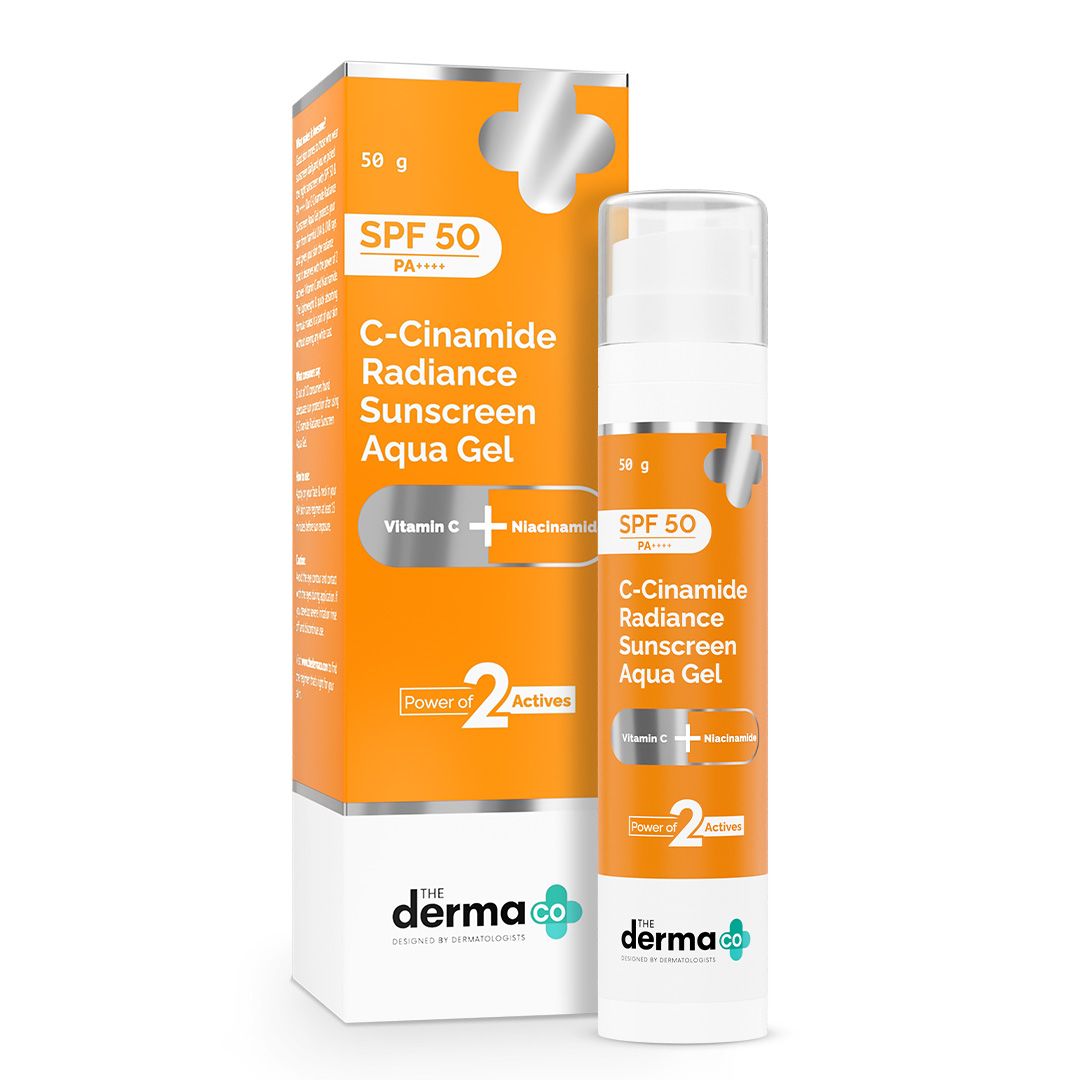 Derma Co C-Cinamide Radiance Sunscreen Aqua Gel SPF 50 PA++++