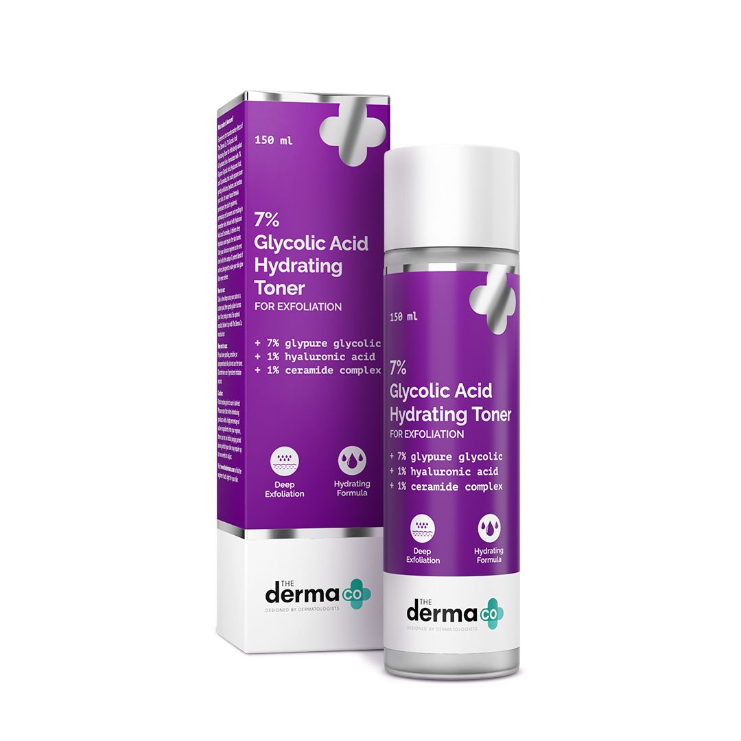 Derma Co 7% Glycolic Acid Hydrating Toner with Glycolic Acid & Hyaluronic Acid - 150ml