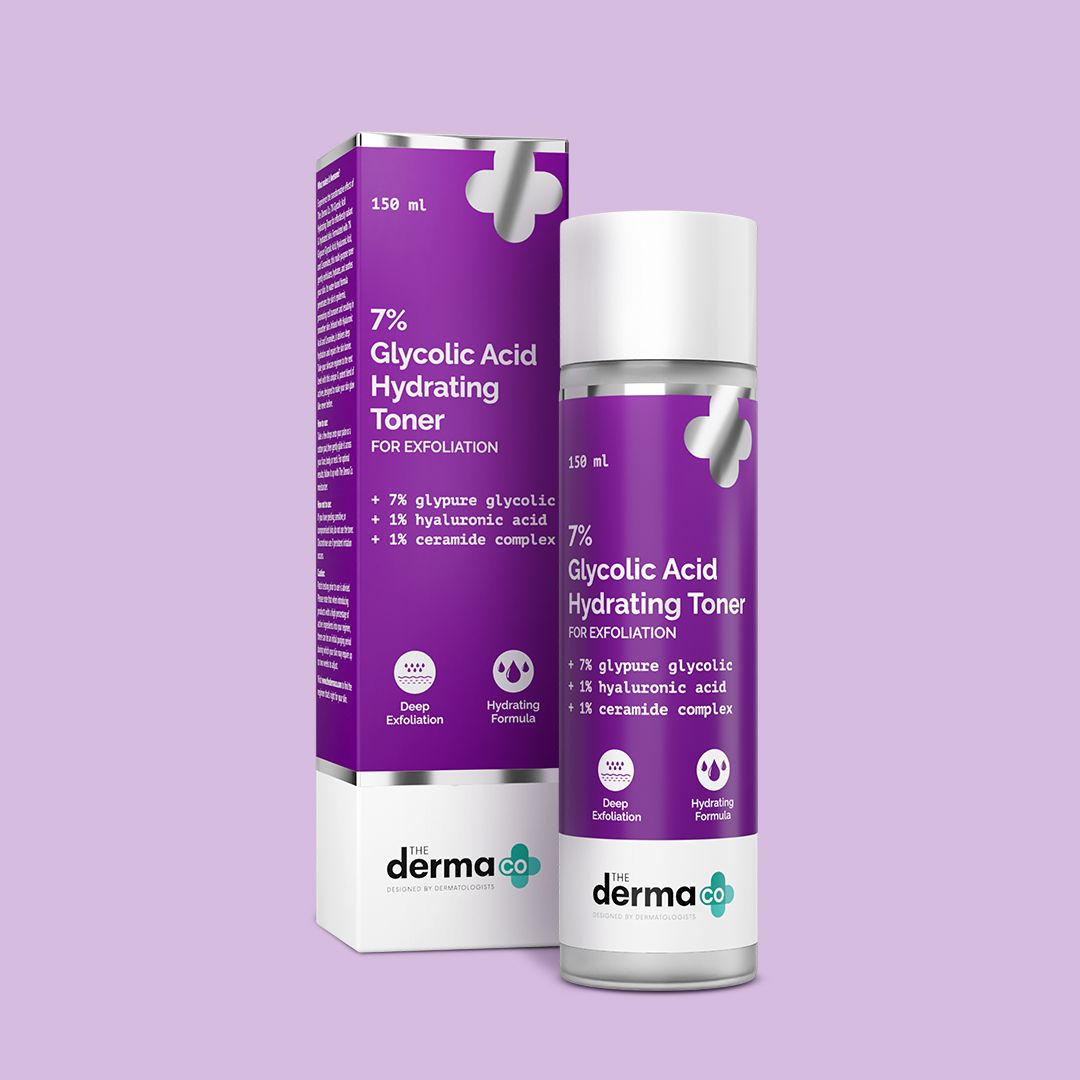 Derma Co 7% Glycolic Acid Hydrating Toner with Glycolic Acid & Hyaluronic Acid - 150ml