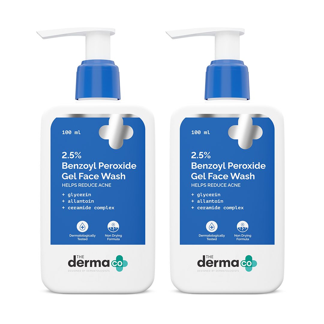 Derma Co 2.5% Benzoyl Peroxide Gel Face Wash with Glycerin & Allantoin