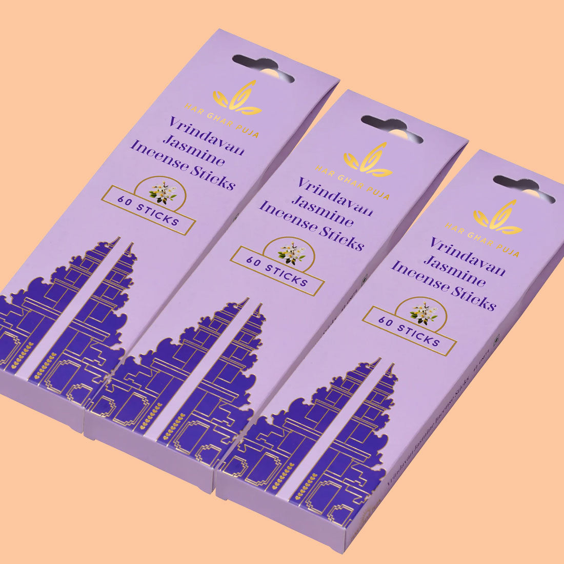 Har Ghar Puja Vrindavan Jasmine Incense Stick (Set of 2)